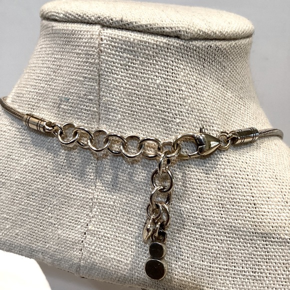 Brighton “LONDON GROOVE” Scrolled Medallion Necklace with Swarovski Crystals EUC - Picture 4 of 5